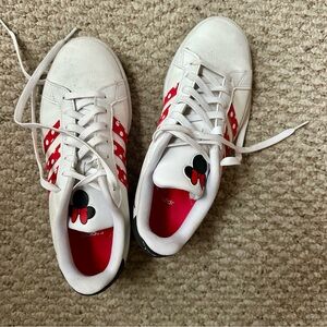 Disney Adidas White and Red Sneakers with Minnie Mouse